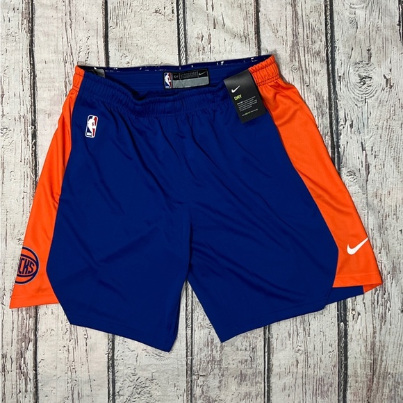 NY Knicks Nike Dri-Fit NBA Basketball Shorts New Mens Uniform Warmup - Picture 1 of 9